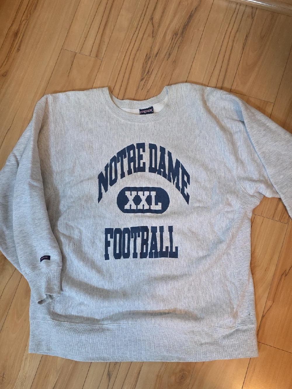 Vintage 90's Jansport Notre Dame Football XXL Gray Fleece Sweatshirt Unisex XXL